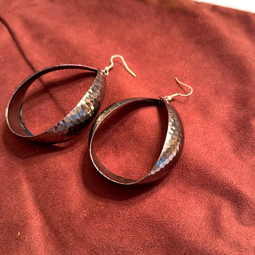 - “M Style Lab” bronze Teardrop Earrings hook back